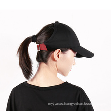 Plain ponytail baseball cap custom adjustable women hat half empty top hat